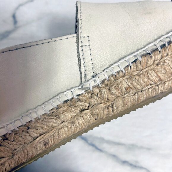 Woman's leather black and cream espadrilles shoes size 39 - Picture 5 of 9